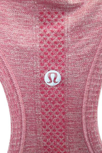 Lululemon Women Pink Nylon Sleeveless Round Neck Tank Size 6
