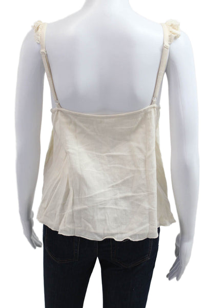 Tularosa Womens Bohemian Camisole Beige Square Neck Viscose Sleeveless Size S