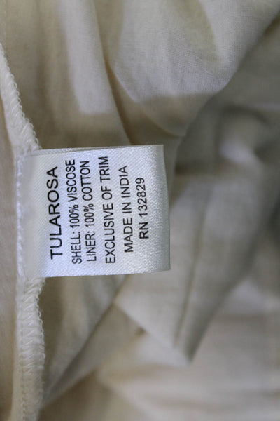 Tularosa Womens Bohemian Camisole Beige Square Neck Viscose Sleeveless Size S