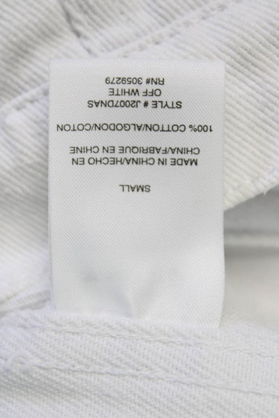 AltarD State Womens Jacket Collared Button Cotton Long Sleeve White Size S