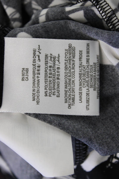 BCBGMAXAZRIA Women Maxi Dress Black Floral Striped Sleeveless Beach Size S