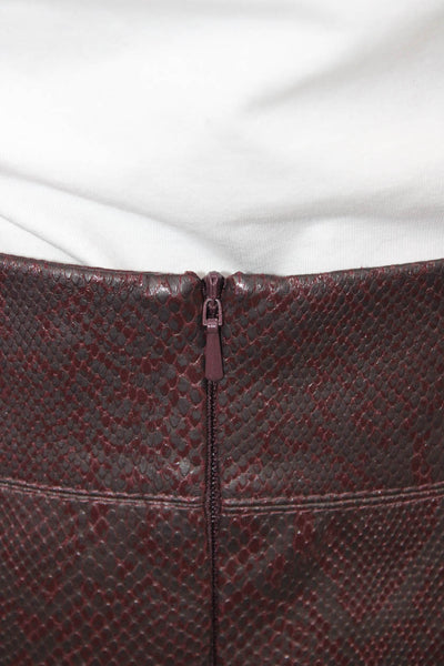 Karen Millen Women Straight Pencil Skirt Brown Animal Print Size 4