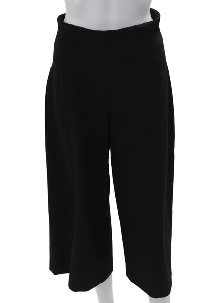 Artelier Nicole Miller Womens Cropped Dress Pants Black Wool Inseam 24 Size 4
