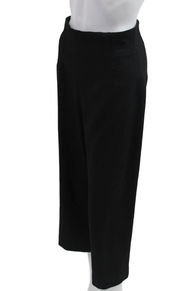 Artelier Nicole Miller Womens Cropped Dress Pants Black Wool Inseam 24 Size 4