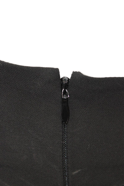 Artelier Nicole Miller Womens Cropped Dress Pants Black Wool Inseam 24 Size 4