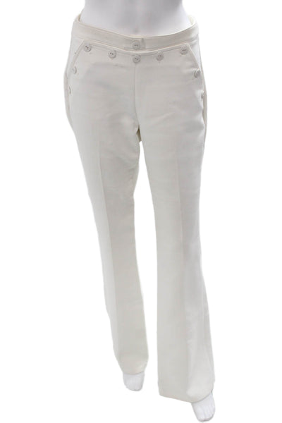 W by Worth Womens Dress Pants White Button Closure Size 2