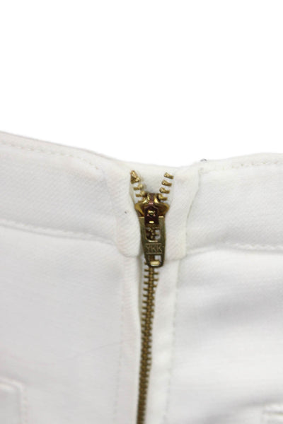 W by Worth Womens Dress Pants White Button Closure Size 2