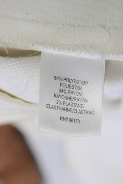 W by Worth Womens Dress Pants White Button Closure Size 2