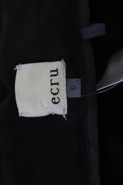Ecru Womens Dress Pants Black Polyester 34 Inseam Size 0