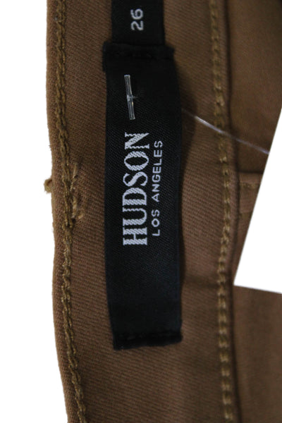 Hudson Womens Chinos Brown High Rise Solid Size 26