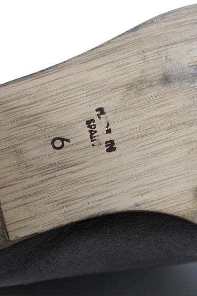 Steve Madden Womens Leather Belted Western Ankle Boots Brown Size 6