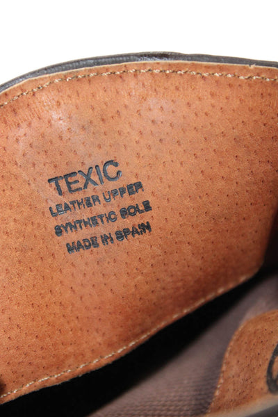 Steve Madden Womens Leather Belted Western Ankle Boots Brown Size 6