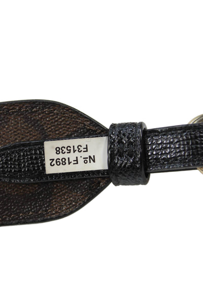 Coach Women's Leather Monogram Adjustable Brown Handbag Strap