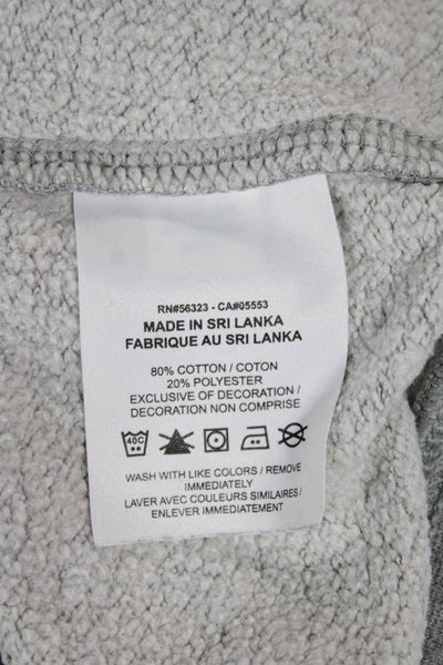 Nike Mens Pullover Sweatshirts Gray Cotton Crew Neck Long Sleeve Size M
