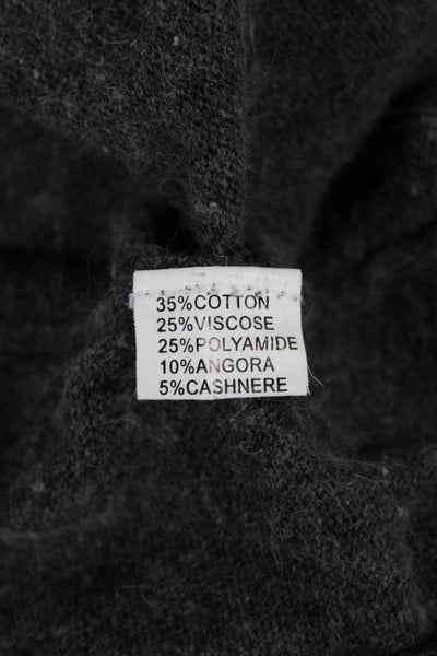 Laurie B Unisex Pullover Sweater Dark Gray V Neck Long Sleeve Size S