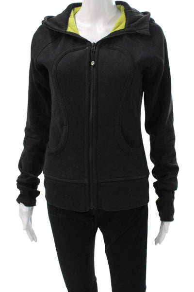 Lululemon Womens Full-zip Hoodie Black Nylon Long Sleeve Size 6