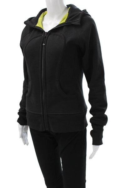 Lululemon Womens Full-zip Hoodie Black Nylon Long Sleeve Size 6