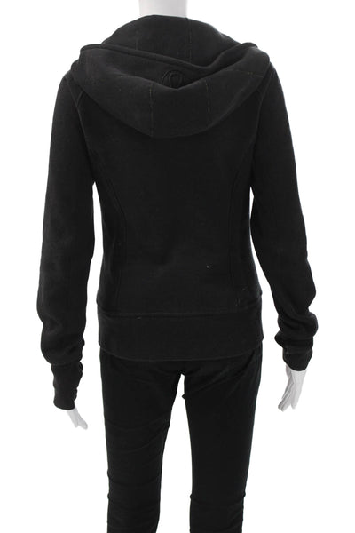 Lululemon Womens Full-zip Hoodie Black Nylon Long Sleeve Size 6
