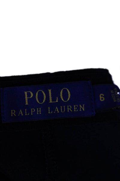 Polo Ralph Lauren Women Black Cropped Ankle Pants Size 6