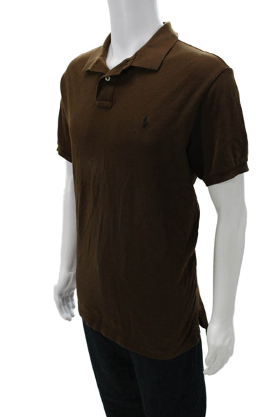 Polo Ralph Lauren Mens Cotton Short Sleeve Collared Polo Shirt Brown Size XL