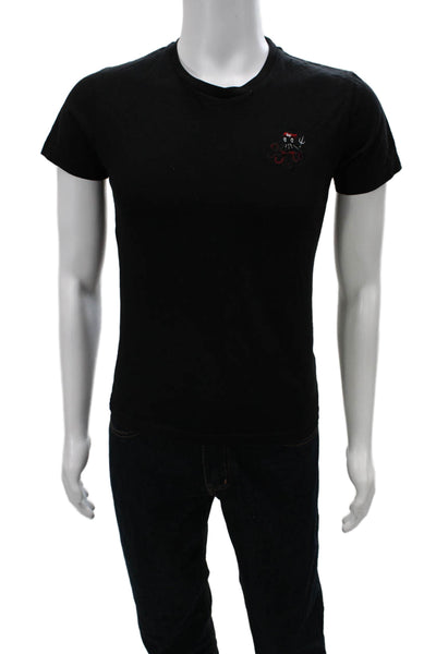 Percival Mens Black Organic Cotton Crew Neck T-Shirt Short Sleeve Size XS