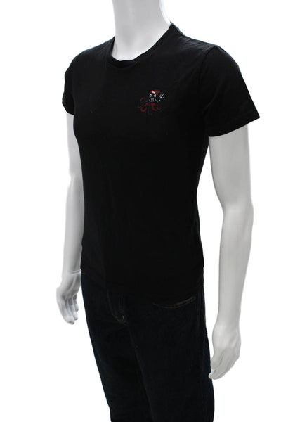 Percival Mens Black Organic Cotton Crew Neck T-Shirt Short Sleeve Size XS