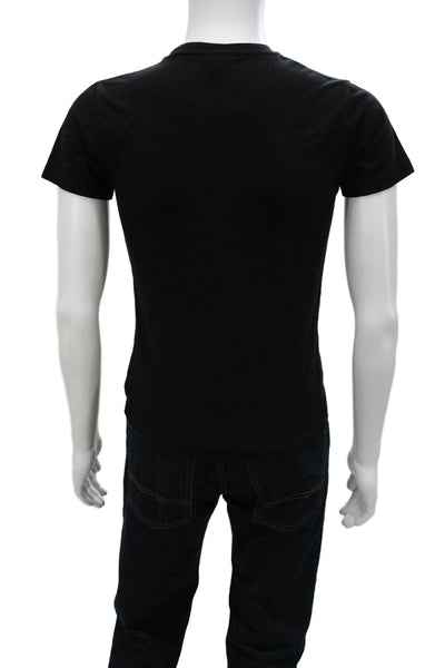 Percival Mens Black Organic Cotton Crew Neck T-Shirt Short Sleeve Size XS