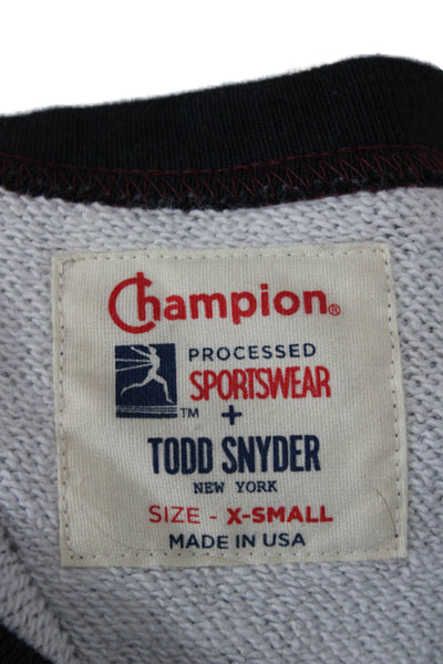 Champion Mens Pullover Sweatshirts Black Paisley Cotton Size XS