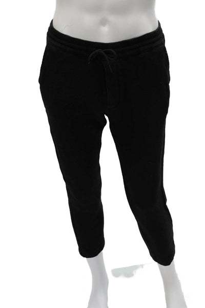 Taylor Stitch Mens Black Ankle Cropped Jogger Pants Cotton Blend Size S