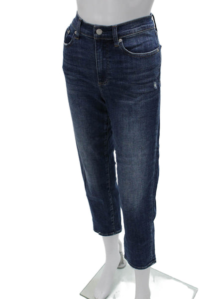 Pistola Womens Cropped Straight Dark Blue Jeans Size 27