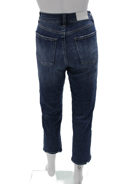 Pistola Womens Cropped Straight Dark Blue Jeans Size 27