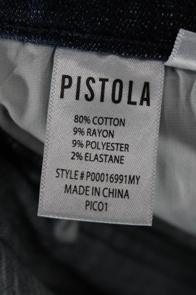 Pistola Womens Cropped Straight Dark Blue Jeans Size 27