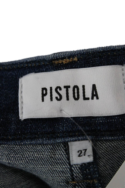 Pistola Womens Cropped Straight Dark Blue Jeans Size 27