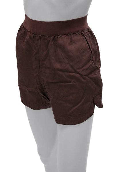 Tibi Unisex Brown Designer Shorts Size S