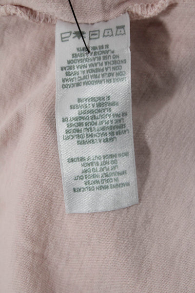 Philanthropy Womens Pink Silk Blend Basic Tee Short Sleeve Size XS