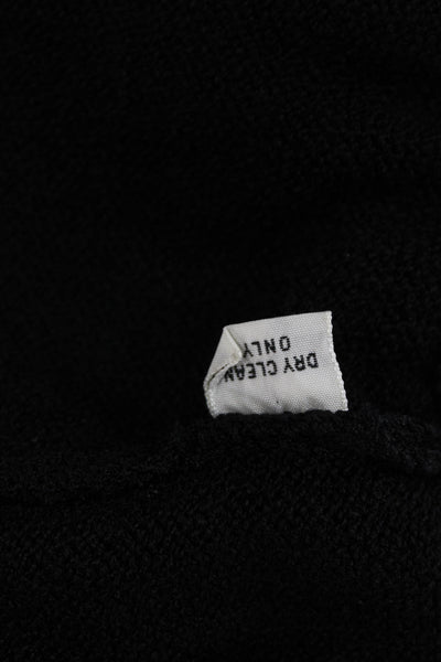 St. John Basics Womens Sweater Dress Wool Black Sleeveless Neck Size S