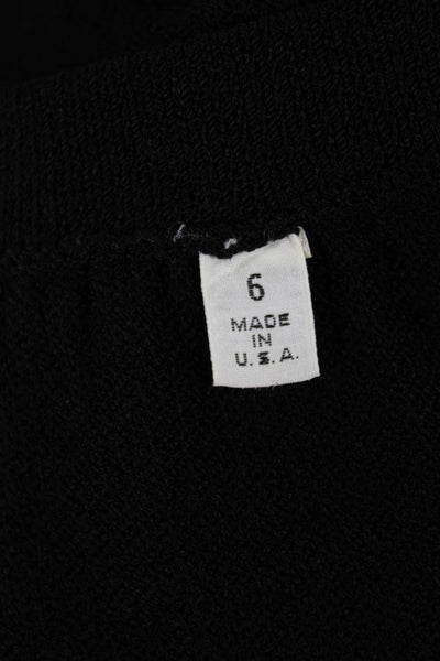 St. John Basics Womens Sweater Dress Wool Black Sleeveless Neck Size S