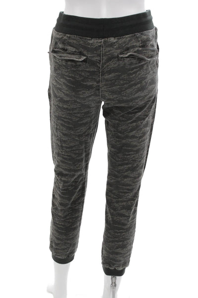 Kith Mens Dark Gray Camo Jogger Sweatpants Drawstring Cotton Spandex Size 2
