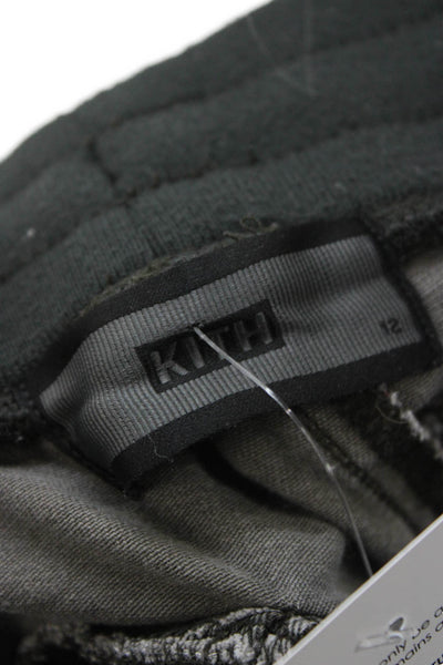 Kith Mens Dark Gray Camo Jogger Sweatpants Drawstring Cotton Spandex Size 2
