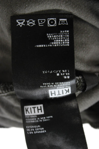 Kith Mens Dark Gray Camo Jogger Sweatpants Drawstring Cotton Spandex Size 2