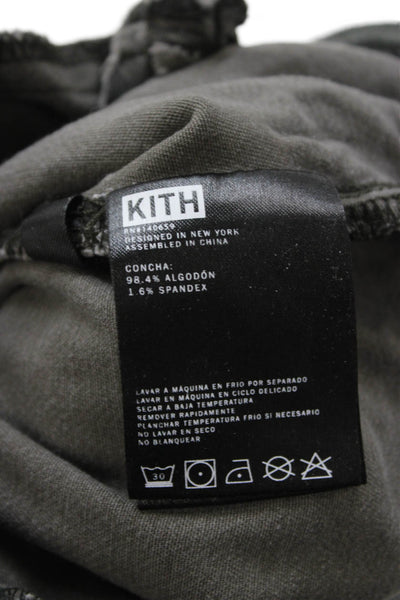 Kith Mens Dark Gray Camo Jogger Sweatpants Drawstring Cotton Spandex Size 2