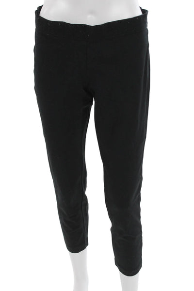 J Crew Women Ankle Cropped Pants Black Polyamide Blend Size 6
