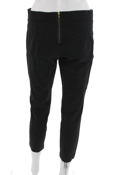 J Crew Women Ankle Cropped Pants Black Polyamide Blend Size 6