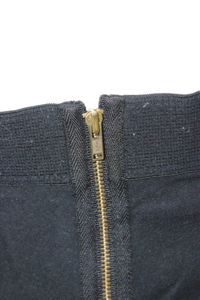 J Crew Women Ankle Cropped Pants Black Polyamide Blend Size 6