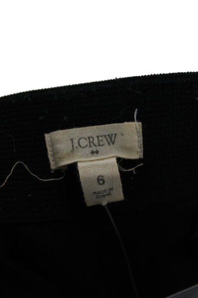 J Crew Women Ankle Cropped Pants Black Polyamide Blend Size 6