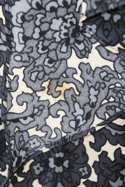 Milly Womens Floral Silk Sleeveless High Neck Blouse Designer Size 4