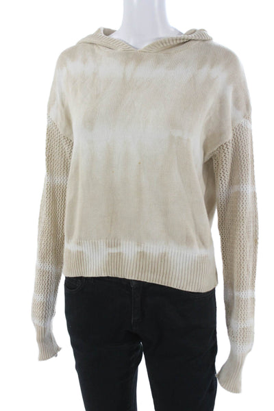Superdown Womens Pullover Hoodie Beige 100% Cotton Long Sleeve Size S