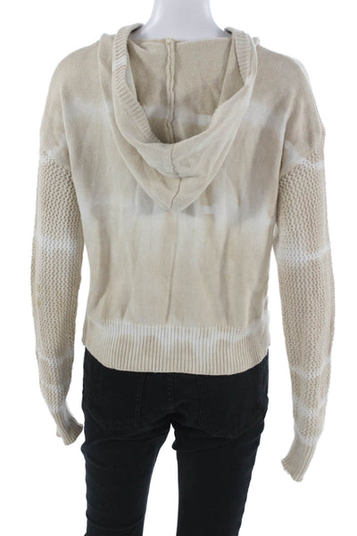 Superdown Womens Pullover Hoodie Beige 100% Cotton Long Sleeve Size S
