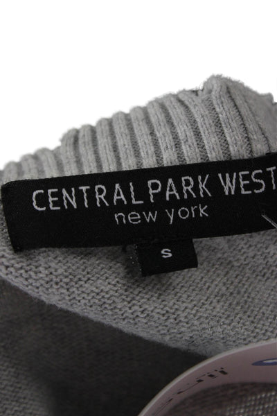 Central Park West Unisex Gray Striped Rainbow Pullover Sweater Crew Neck Size S