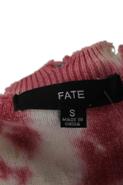 Fate Unisex Pullover Sweater Red 100% Cotton Crew Neck Long Sleeve Size S